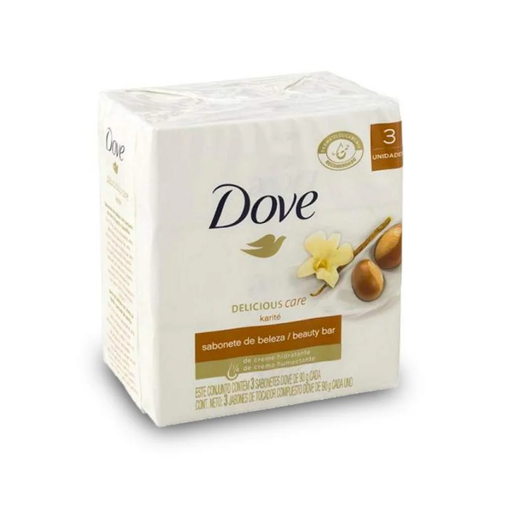 Dove Jabon Barra Delicious Care Karite x 90 g