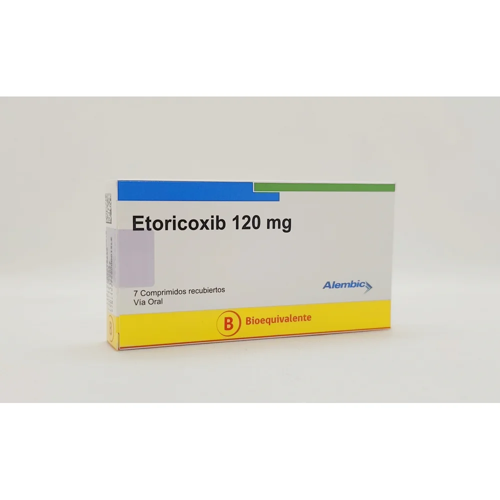 ETORICOXIB 120MG CJ X 7 COMP RECUBIERTOS