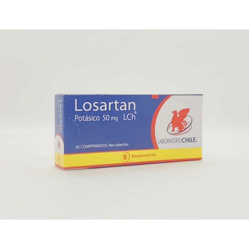 LOSARTAN POTASICO 50 MG CJ X 30 COMP RECUBIERTOS