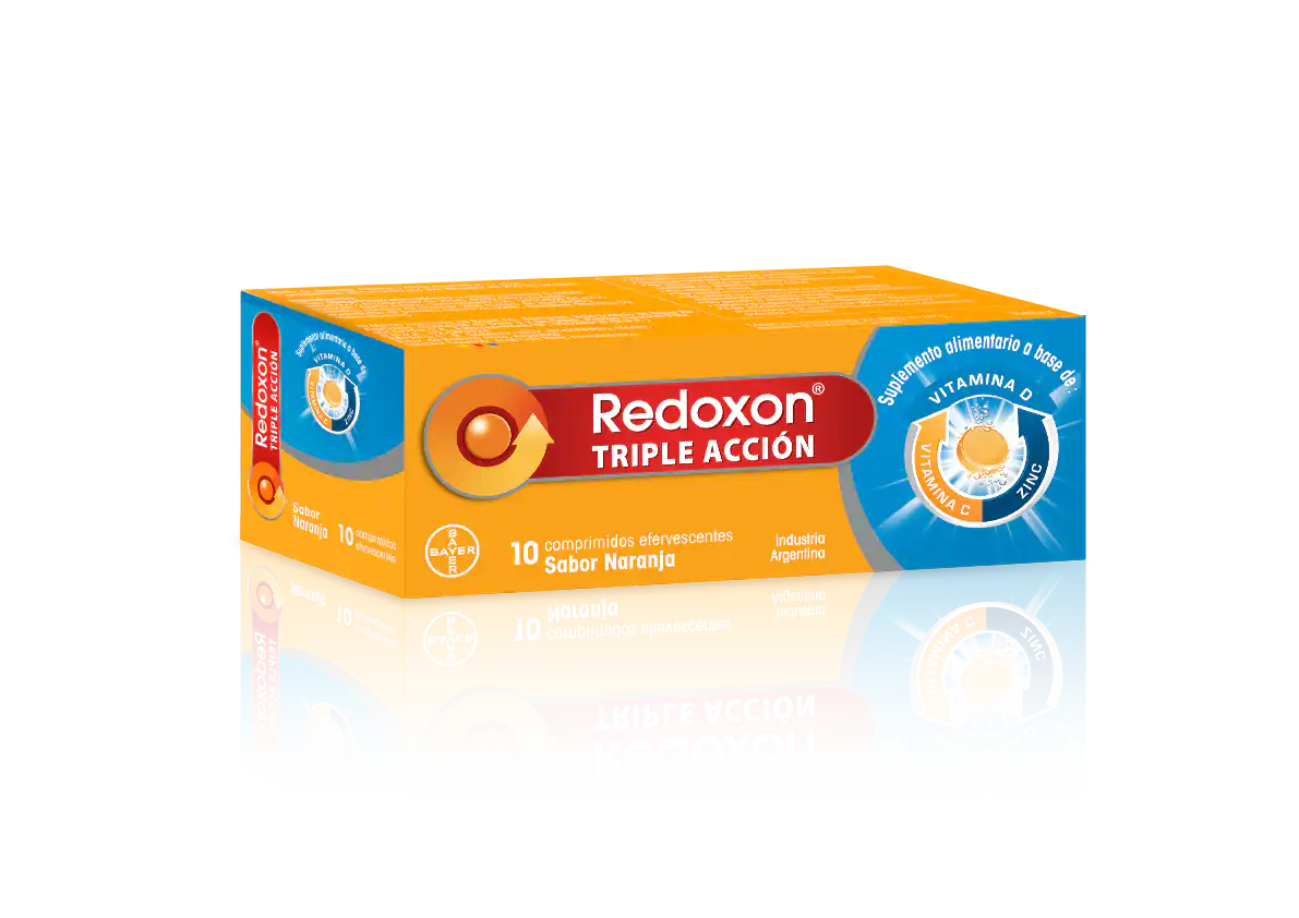 REDOXON TRIPLE ACCION SABOR NARANJA X 10 COMP EFERVECENTES