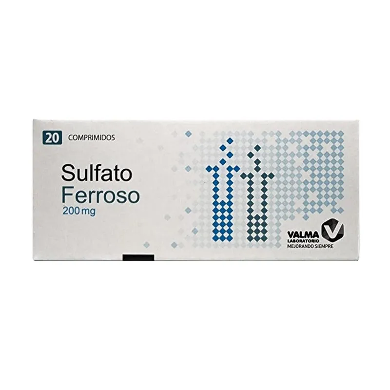SULFATO FERROSO 200 MG X 20 COMP