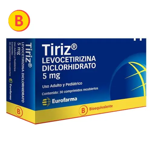 TIRIZ LEVOCETIRIZINA  5MG CJ X 30 COMP REC