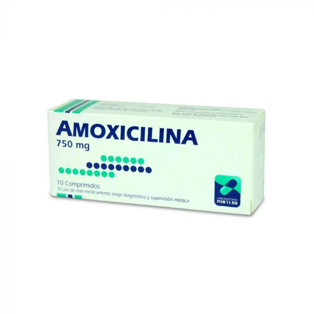 AMOXICILINA 750 MG CJ X 10 COMP