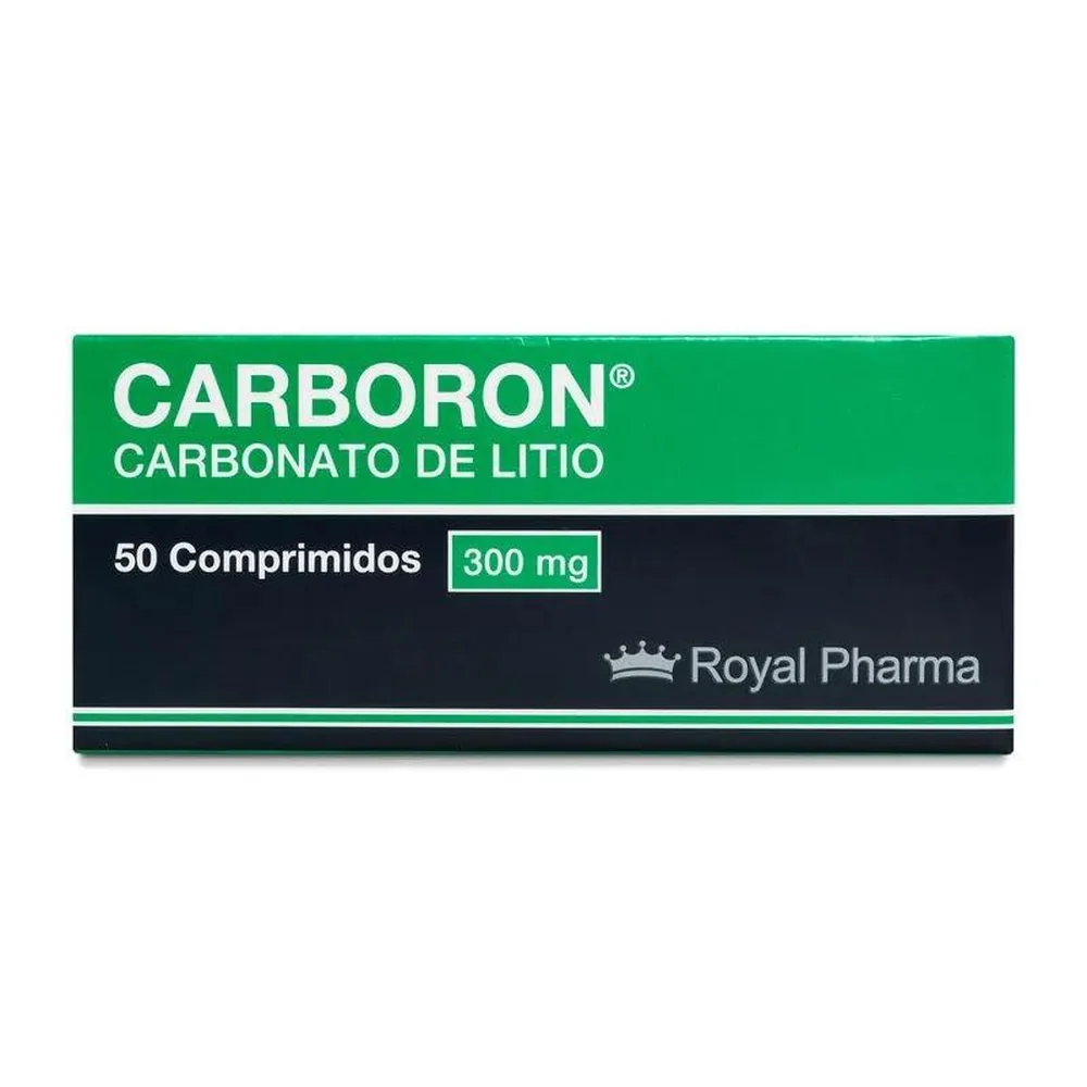 CARBORON 300 MG 50 COMPRIMIDOS (CARBONATO DE LITIO)