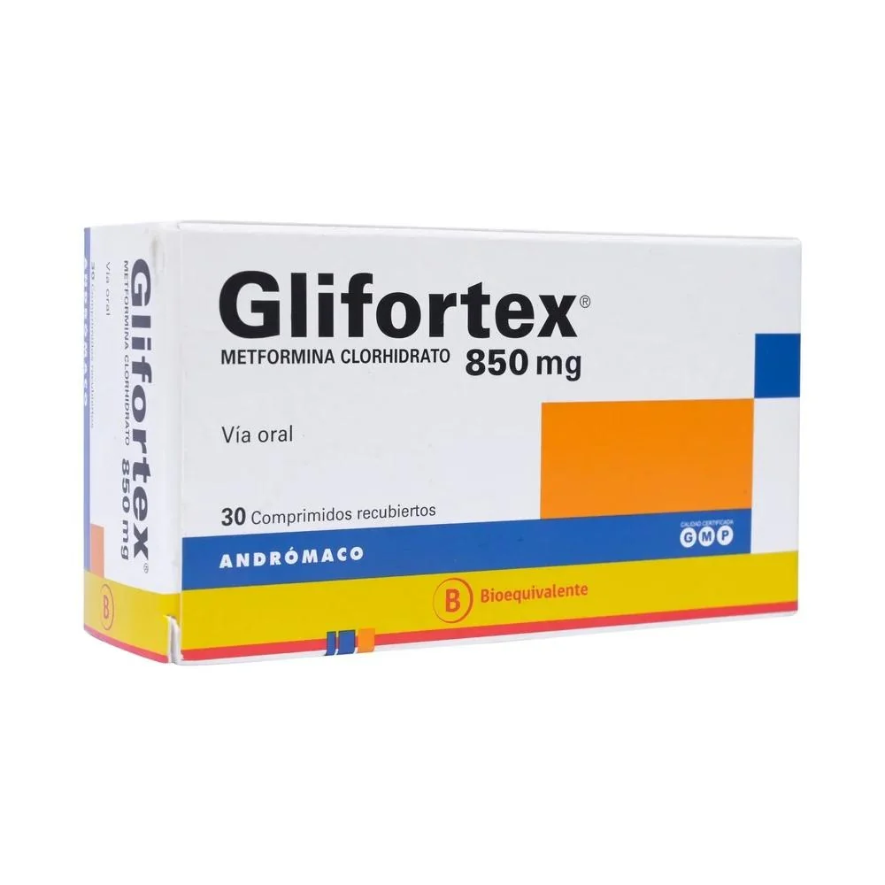 GLIFORTEX 850 MG X 30 COMP RECUBIERTOS (METFORMINA)