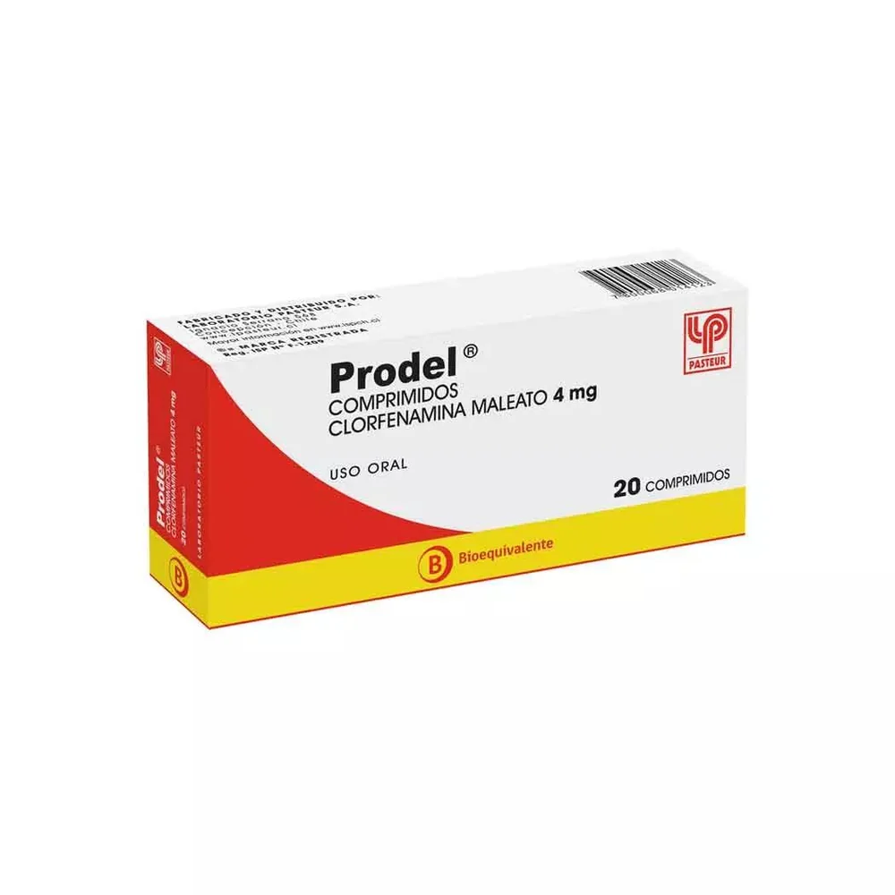 PRODEL 4 MG X 20 COMPRIMIDOS (CLORFENAMINA)